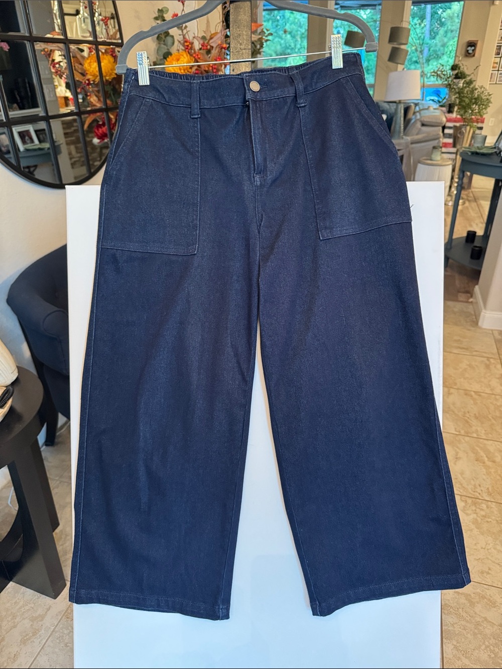 Liverpool-Women’s Wide-Leg Navy Jeans